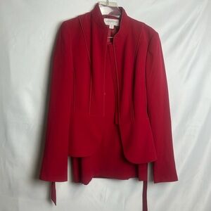 Red Women's Suit Jacket & Skirt
